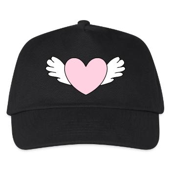 pink heart heart pink red heart pink heart pattern - Kids’ Baseball Cap - black - Front