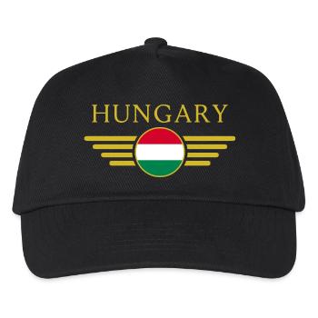 Ich liebe Ungarn, Eleganz Stil Design T-Shirt - Kinder Basecap - Schwarz - Vorne