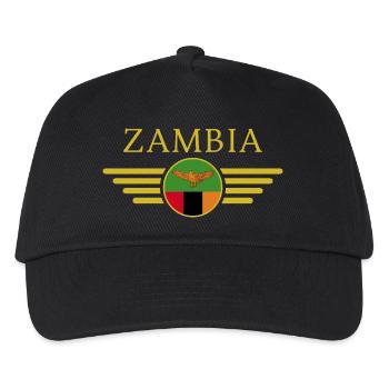 Ich liebe Sambia, Eleganz Stil Design T-Shirt - Kinder Basecap - Schwarz - Vorne