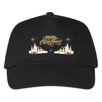 Weihnachten in Gold und Weiß für alle Anlässe - Kinder Basecap - Schwarz - Vorne