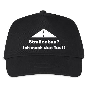 Straßenbau ich mache den Test - Kinder Basecap - Schwarz - Vorne