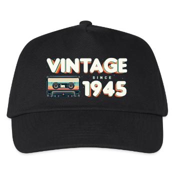 Vintage Musik & Nostalgischer Geburtstag - Vintage - Kinder Basecap - Schwarz - Vorne