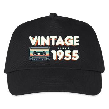 Vintage Musik & Nostalgischer Geburtstag - Vintage - Kinder Basecap - Schwarz - Vorne