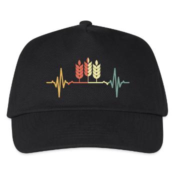 Un cœur bat pour le blé - Casquette de baseball Enfant - noir - Devant