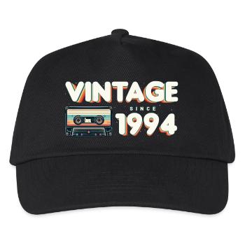 Vintage Music & Nostalgic Birthday - Vintage - Kids’ Baseball Cap - black - Front