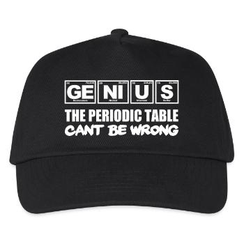 Génie, le tableau périodique ne peut pas se tromper - Casquette de baseball Enfant - noir - Devant