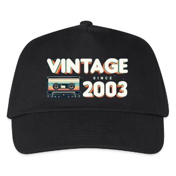 Vintage Music & Nostalgic Birthday - Vintage - Kids’ Baseball Cap - black - Front