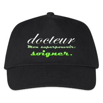 Arzt, Arzt, Krankenschwester, Gesundheit und weißer Kittel - Kinder Basecap - Schwarz - Vorne