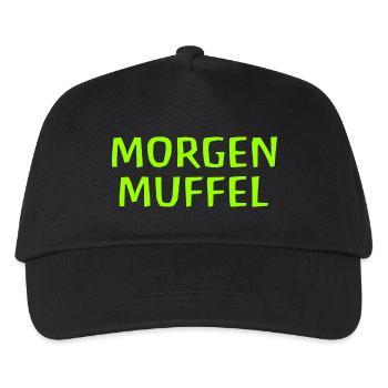 Morgenmuffel - Kinder Basecap - Schwarz - Vorne