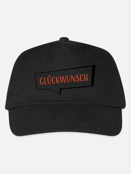 Glueckwunsch zweifarbig - Kinder Basecap - Schwarz