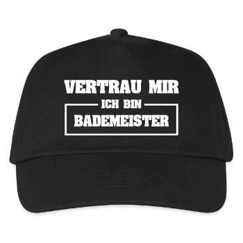Lustig Bademeister - Kinder Basecap - Schwarz - Vorne
