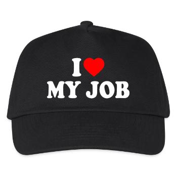 I love my job - Kids’ Baseball Cap - black - Front