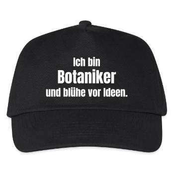 Ich bin Botaniker und blühe vor Ideen. - Kinder Basecap - Schwarz - Vorne