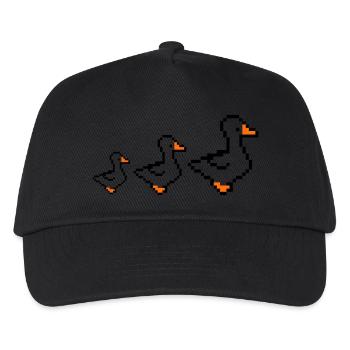 pixel enten - Kinder Basecap - Schwarz - Vorne