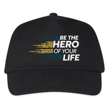 BE THE HERO OF YOUR LIFE - Kids’ Baseball Cap - black - Front
