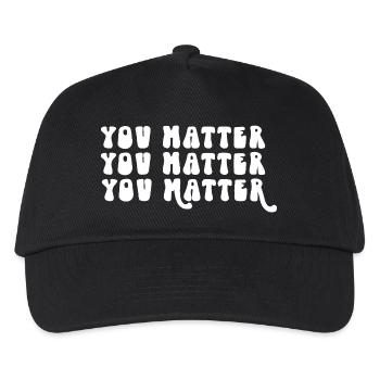 Du bist wichtig Positive Affirmation Motivation - Kinder Basecap - Schwarz - Vorne