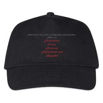 Politeness Respect - Kids’ Baseball Cap - black - Front