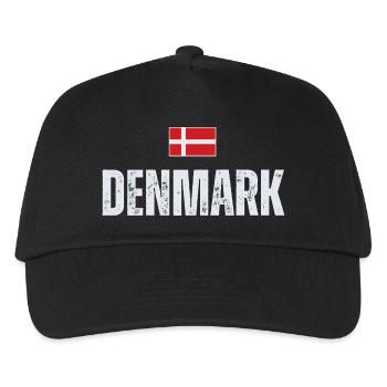 Flag of Denmark, proud Danish - Kids’ Baseball Cap - black - Front