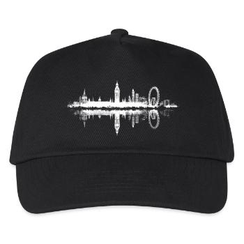 London Skyline UK Britisch Großbritannien - Kinder Basecap - Schwarz - Vorne