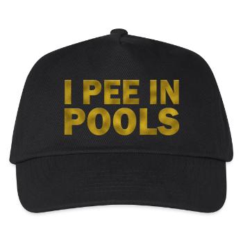 I Pee In Pools - Kinder Basecap - Schwarz - Vorne