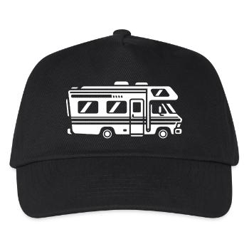Motorhome Silhouette Camper Travel - Kids’ Baseball Cap - black - Front