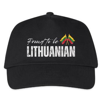 Litauischer Stolz, litauischer Patriot - Kinder Basecap - Schwarz - Vorne
