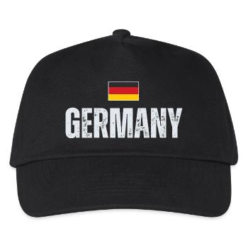 Deutsche Flagge, deutscher Patriot - Kinder Basecap - Schwarz - Vorne