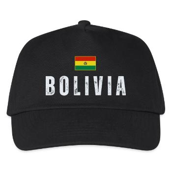 Bolivian flag, made in Bolivia - Kids’ Baseball Cap - black - Front