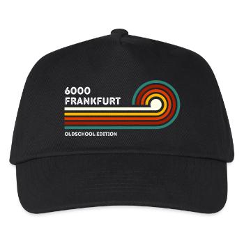 Frankfurt Retro Shirt 6000 Zip Code Vintage 70s 80s - Kids’ Baseball Cap - black - Front