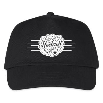 Hochzeit - Kinder Basecap - Schwarz - Vorne