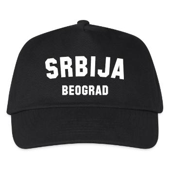 Beograd Belgrad Serbia Serbien - Kinder Basecap - Schwarz - Vorne