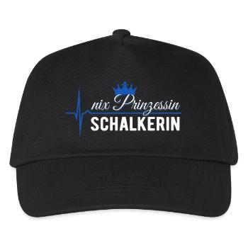 Nix Prinzessin - Schalkerin - EKG Puls Geschenk - Kinder Basecap - Schwarz - Vorne