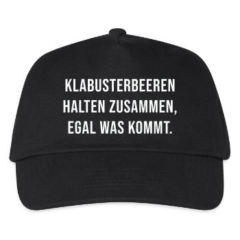 Klabusterbeeren Zusammenhalt - Kinder Basecap - Schwarz - Vorne