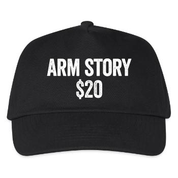 Arm Story $20 Amputierte Lustig Einen Arm verloren - Kinder Basecap - Schwarz - Vorne