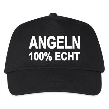 Angeln - Kinder Basecap - Schwarz - Vorne