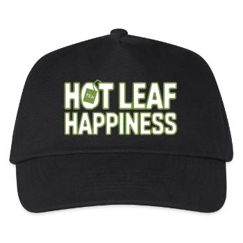  Hot Leaf Happiness Lustiger Tee Spruch Für - Kinder Basecap - Schwarz - Vorne