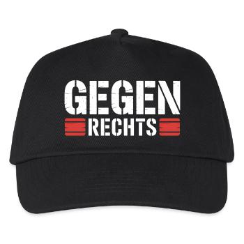 Against the Right - Funny Antifa Slogan - Kids’ Baseball Cap - black - Front