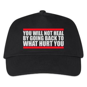 You Will Not Heal Heilung Schmerz Loslassen Neu - Kinder Basecap - Schwarz - Vorne