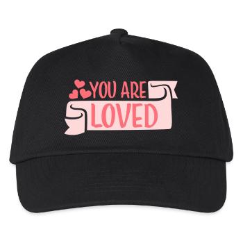 You Are Loved No Matter How You Feel Mitgefühl - Kinder Basecap - Schwarz - Vorne