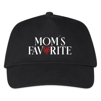Lieblingskind Mamas Liebling  - Kinder Basecap - Schwarz - Vorne