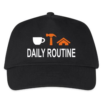 Daily Routine, Daily Routine, Work Can Wait - Kids’ Baseball Cap - black - Front