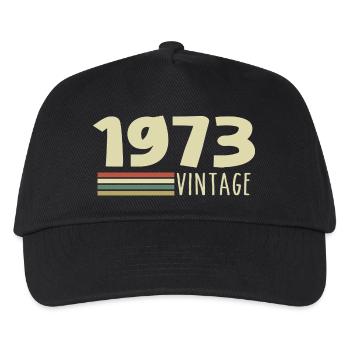 1973-Jubiläum-1973-retro-1973 - Kinder Basecap - Schwarz - Vorne