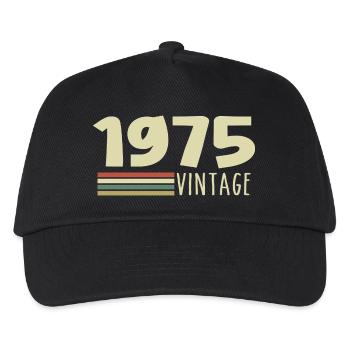 1975-Anniversary-1975-retro-1975 - Kids’ Baseball Cap - black - Front