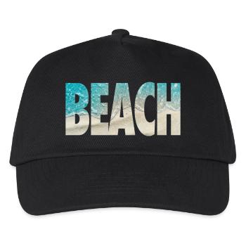Tropical BEACH Ocean Text Vibe - Kids’ Baseball Cap - black - Front