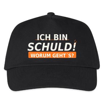 Ich bin schuld Worum geht’s? - Kinder Basecap - Schwarz - Vorne