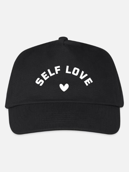 Self-love with heart – SELF LOVE - Kids’ Baseball Cap - black
