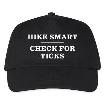 Check for ticks hiking Lyme disease prevention - Kids’ Baseball Cap - black - Front