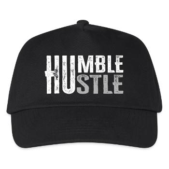 Humble Hustle Entrepreneur Businessman Businesswom - Kids’ Baseball Cap - black - Front