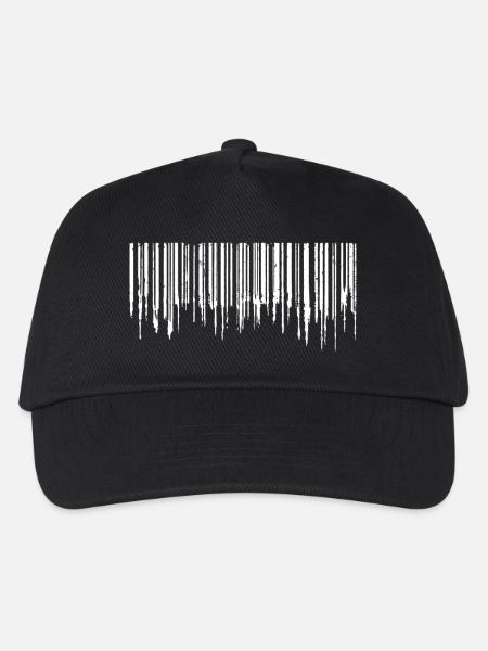 Barcode - White - Kids’ Baseball Cap - black