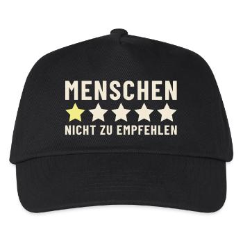 Menschen 1 Stern nicht zu empfehlen - Kinder Basecap - Schwarz - Vorne